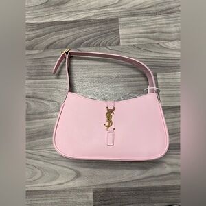 Saint Laurent Le 5 à 7 Hobo Bag Bubblegum Pink Smooth Leather